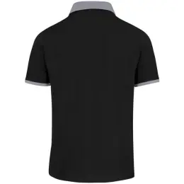 Mens Caliber Golf Shirt Black Grey Back